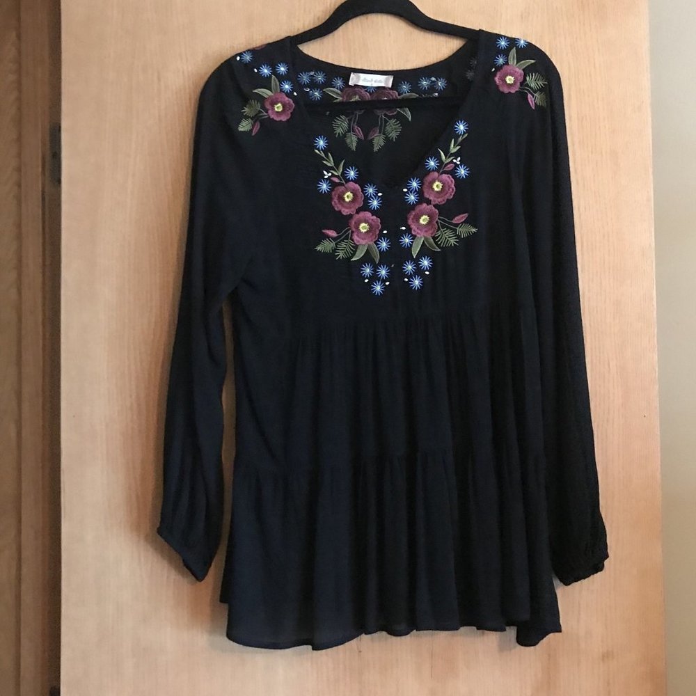 Black Boho Blouse